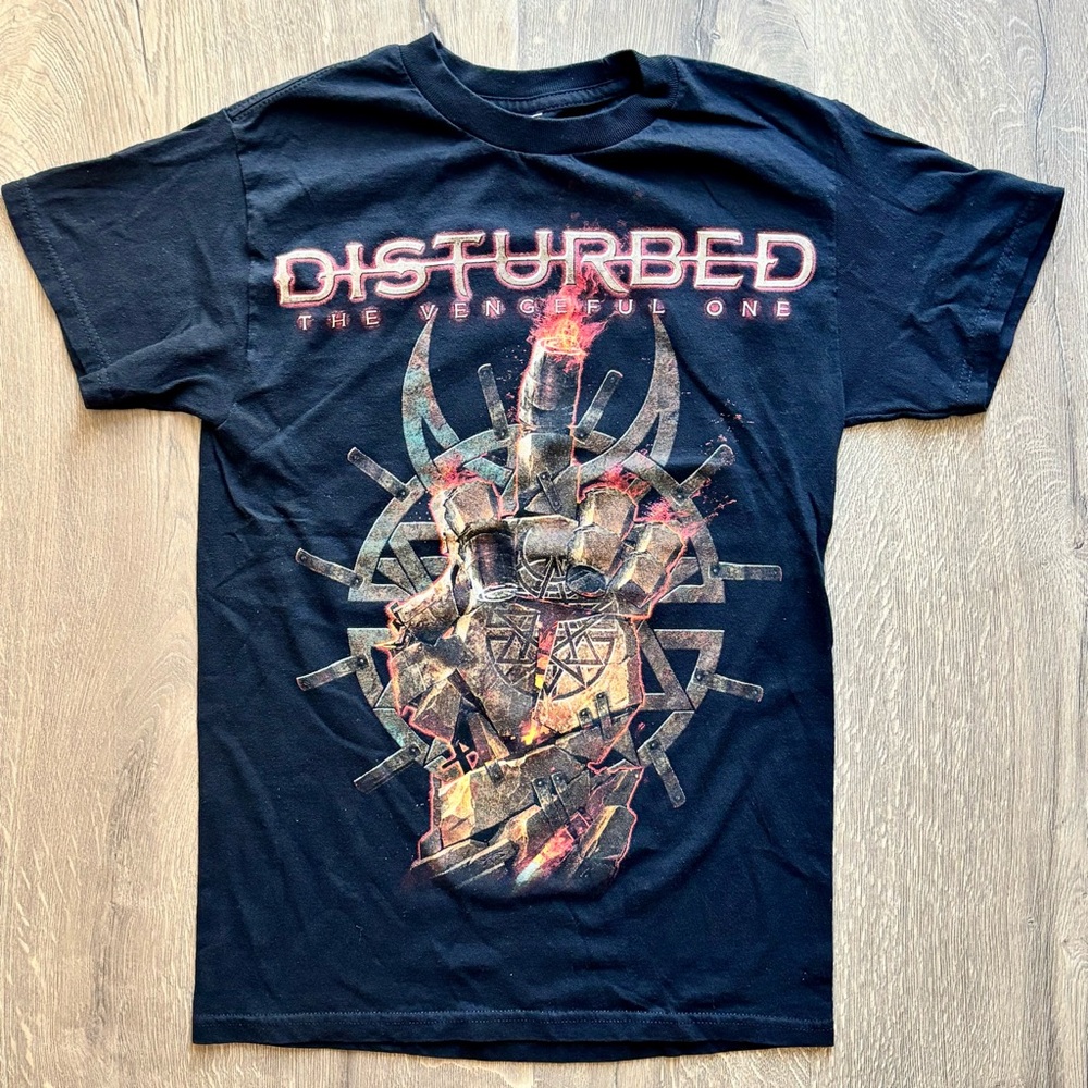 2016 Disturbed The Vengeful One World Tour Heavy Metal Black Shirt
